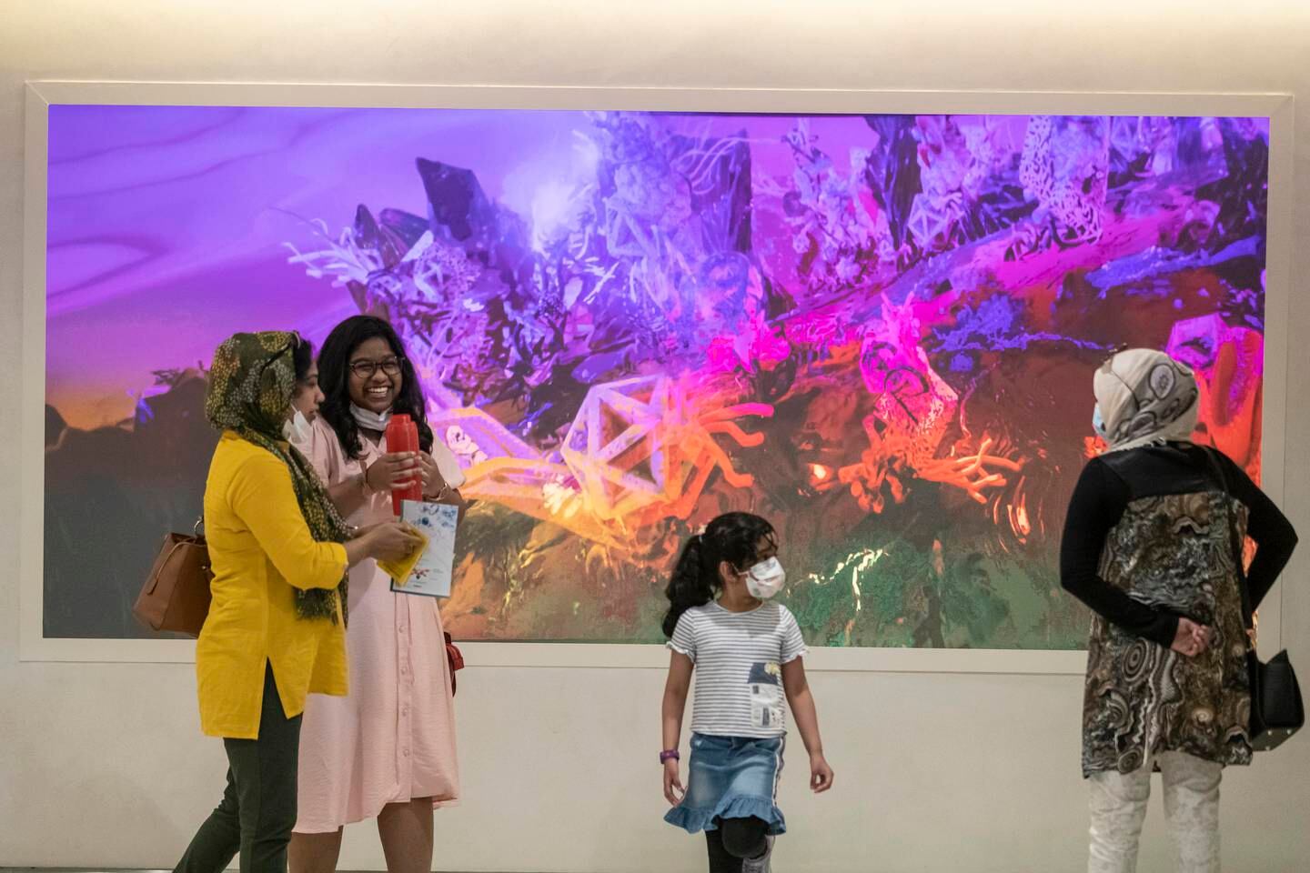 Ayman Zedani's Terrapolis imagines new futures at Dubai Expo 2020's sustainability pavilion. Antonie Robertson / The National

