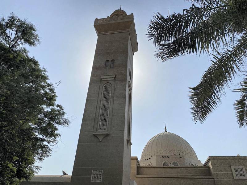 DUBAI UNITED ARAB EMIRATES. 17 NOVEMBER 2020.Community guide: Arabian Ranches. The local mosque is a poular landmark in the Ranches. (Photo: Antonie Robertson/The National) Journalist: Sarwat Nasir. Section: National.
