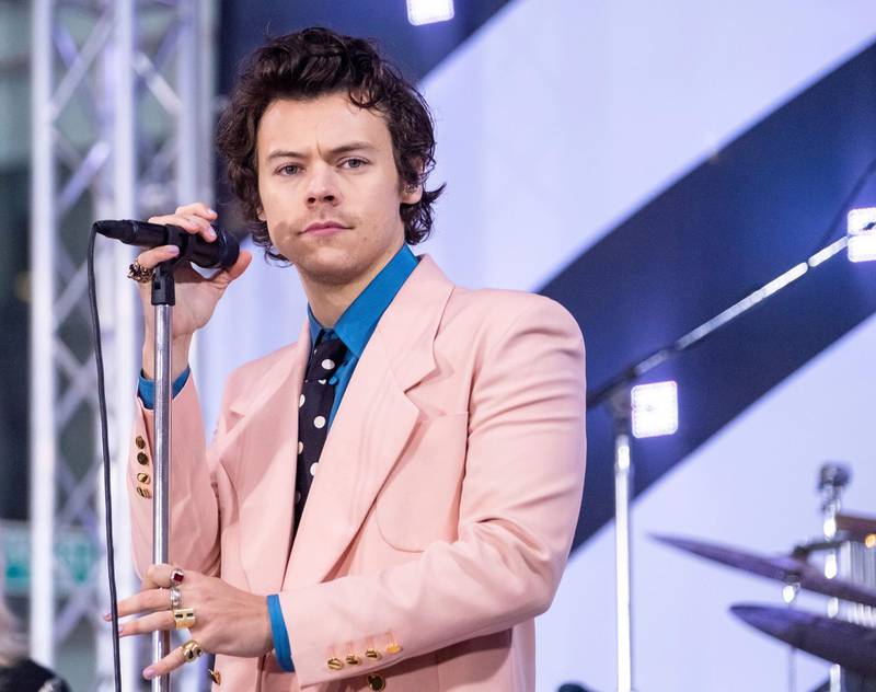 Harry Styles, in Gucci, performs on NBC's 'Today' show on February 26, 2020, in New York, US. AP
