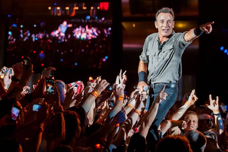 Bruce Springsteen at a concert in the Rock in Rio Festival on September 21, 2013 in Rio de Janeiro, Brazil. Getty Images