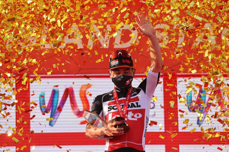 Caleb Ewan won stage seven of the UAE Tour. AFP