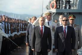 Russia's President Vladimir Putin and Egyptian counterpart Abdel Fattah El Sisi in Sochi, Russia, in 2014. Reuters