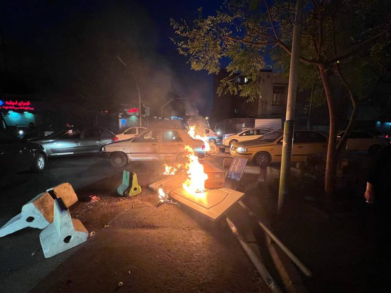 More objects on fire in Tehran. 