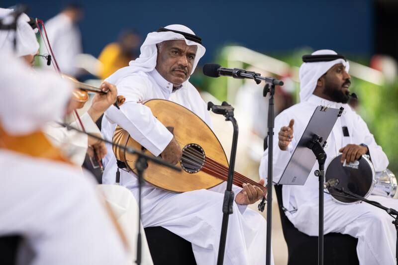 The Mohammed Bin Faris Band perform during Bahrain's National Day at Al Wasl Plaza, Expo 2020 Dubai. Photo: Expo 2020 Dubai