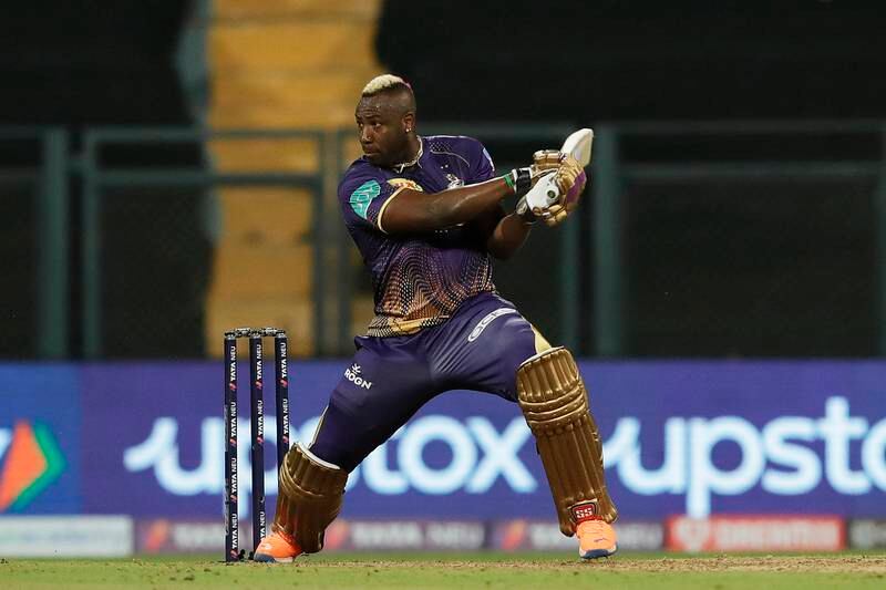 Andre Russell cracked an unbeaten 70 for Kolkata Knight Riders in their IPL win over Punjab Kings on Friday, April 1, 2022. Sportzpics for IPL