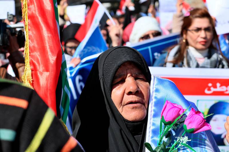 Women take part in a protest in Tahrir Square. AP Photo