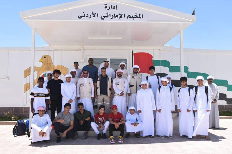 Young Emirati volunteers are spending part of their summer in Jordan to help teach jiu-jitsu to refugees. 
