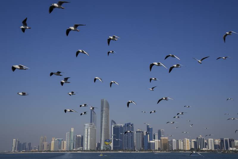 Abu Dhabi's economy made a quick recovery from coronavirus-induced disruptions in 2021, with a similar trend continuing into this year. AP