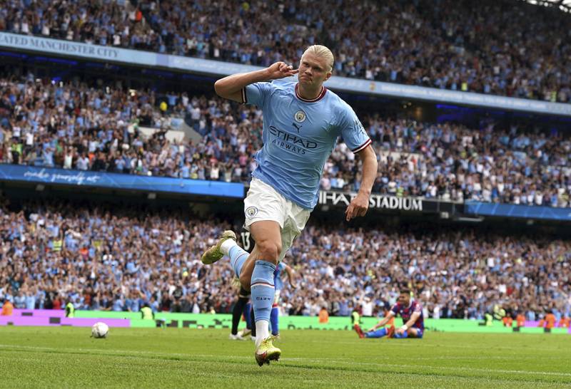 CF: Erling Haaland (Manchester City). He will need time to adapt, Guardiola warned. Hardly. The Norwegian striker scored a hat-trick to inspire City’s comeback win over Palace and move top of the Premier League scoring charts on six. Haaland is just as phenomenal as we all suspected. AP
