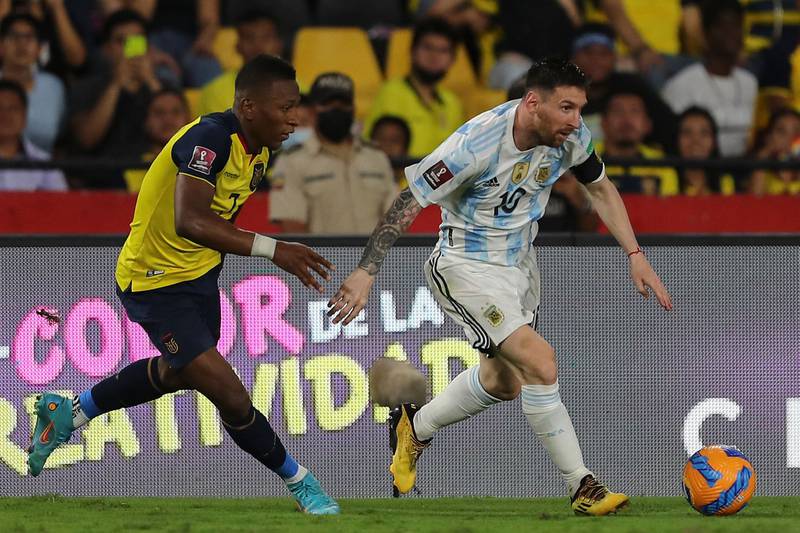 Lionel Messi and Argentina extended their unbeaten run to 31 matches with a draw against Ecuador. AFP