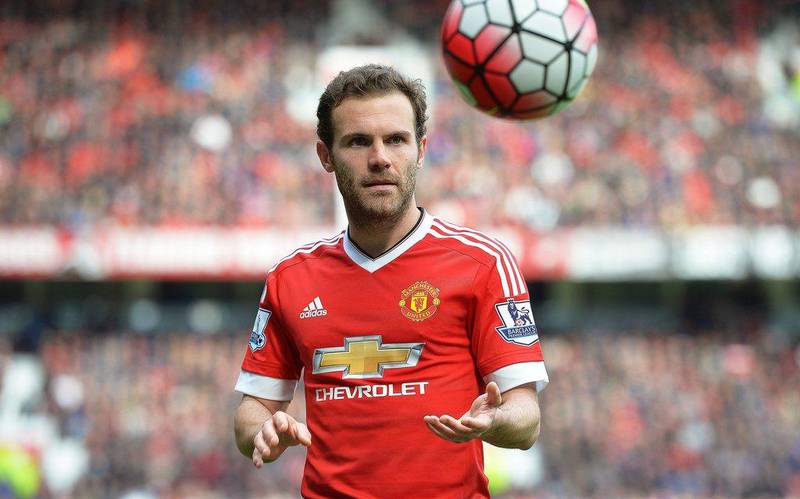 Manchester United’s Juan Mata in action during the Premier League match between Manchester United and Aston Villa at Old Trafford in Manchester, Britain, 16 April 2016. EPA/PETER POWELL