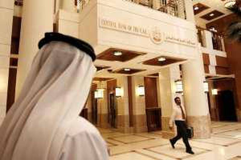 ABU DHABI, UNITED ARAB EMIRATES - May 20, 2009: The front lobby of the Central Bank of the United Arab Emirates. ( Ryan Carter / The National ) *** Local Caption ***  RC007-CentralBank.JPGRC007-CentralBank.JPGRC007-CentralBank.JPG