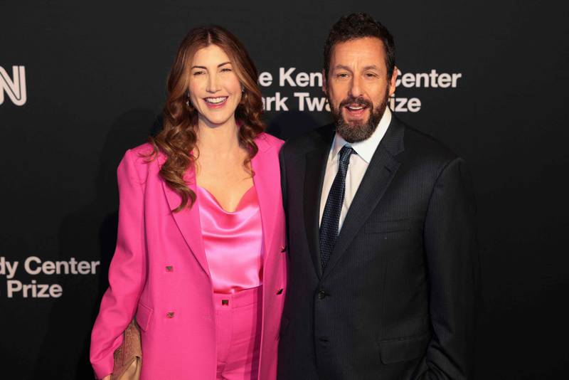 Sandler and his wife Jackie arrive for the 24th Annual Mark Twain Prize for American Humour. AFP