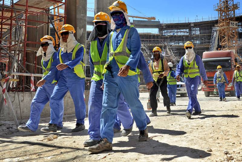 The Wage Protection System is one of the measures Qatar is expected to introduce to improve labour conditions following criticism by rights campaigners about the treatment of migrant workers. EPA