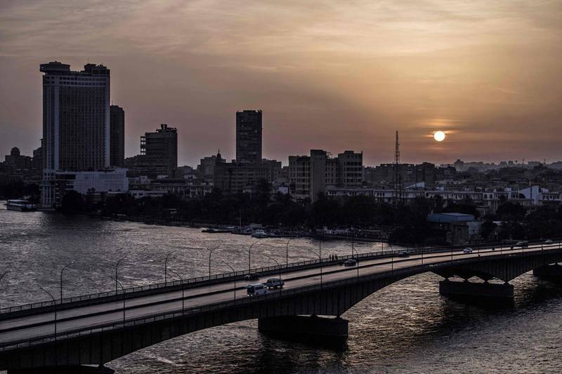 Dawn breaking over the Egyptian capital Cairo. AFP