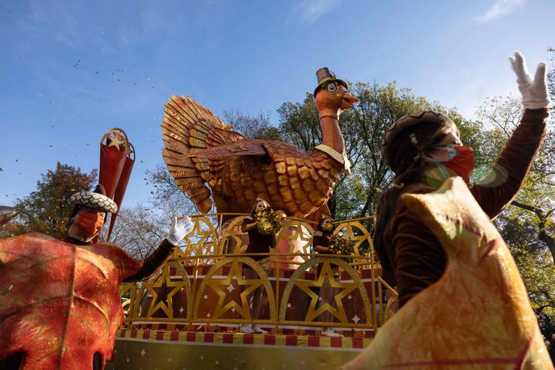 Spectators returned to New York's Thanksgiving Day Parade after last year's pageant was scaled down and closed to the public. AFP