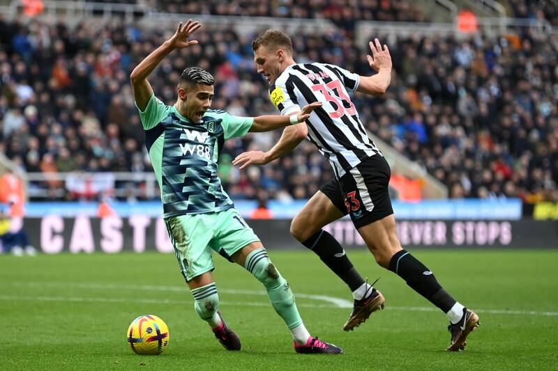 Andreas Pereira: Furious at referee when Longstaff dived over his challenge to earn Newcastle free-kick in dangerous spot. Deserved booking in second-half for cynical foul on Wilson. Fulham needed more attacking wise from Brazilian who failed to make any impact on the usual well organised home defence. Getty