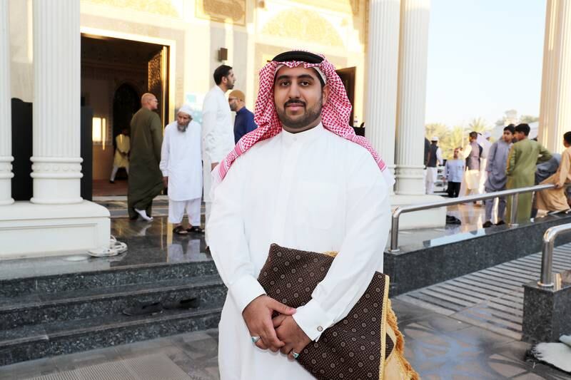 Ali Ansari nach Eid Al Fitr Gebeten in der Al Farooq Omar Bin Al Khattab Moschee in Dubai.  Pawan Singh / Der Nationale