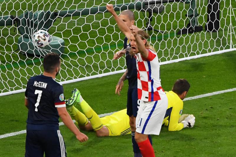 Domagoj Vida – 6 The veteran defender defended well apart from a very poor clearance straight out of the box to McGregor, who then scored. AFP