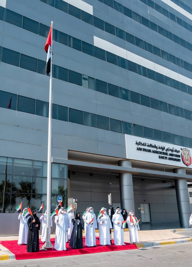 The Abu Dhabi Agriculture & Food Safety Authority celebrates Flag Day. WAM