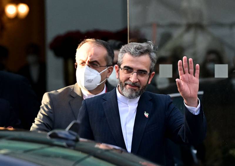 Iran's chief nuclear negotiator, Ali Bagheri Kani, leaves the Coburg Palais in Vienna, where nuclear deal talks are taking place. AFP
