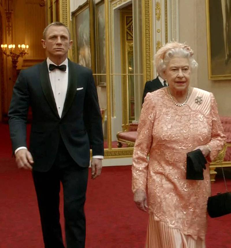 The queen takes part in a spoof of James Bond alongside actor Daniel Craig for the opening ceremony of the London Olympics in 2012. AFP