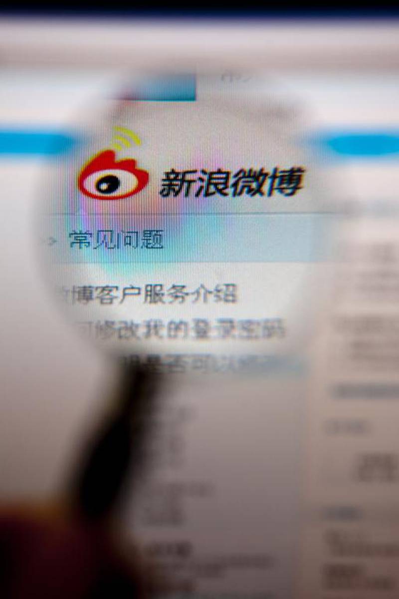 Comments on the Weibo website, China’s version of Twitter, can be heavily censored, which has sparked usage of an imaginative lexicon that uses synonyms, homonyms and double entendres to communicate. Nelson Ching / Bloomberg

