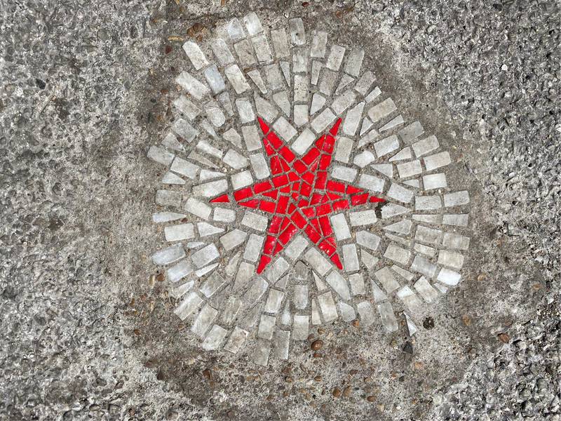 Bachor has made pothole art in 85 places in Chicago. Reuters