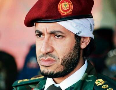 Al Saadi Qaddafi, son of the late Libyan leader Muammar Qaddafi, in Zlitan, Libya, in about 2011. AP