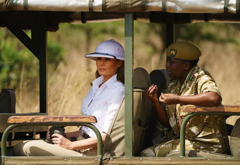 Her Africa tour was her first big solo trip, she was guided on the safari tour of Nairobi National Park by senior warden Nelly Palmeris. Photo / AP