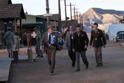 From left, Murphy, Olli Haaskivi as Edward Condon, Damon and Dane DeHaan as Kenneth Nichols 