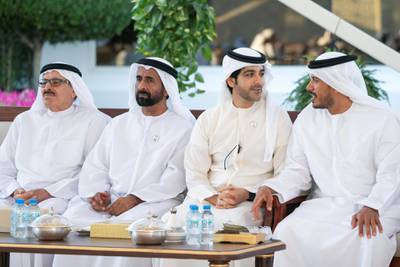 ABU DHABI, UNITED ARAB EMIRATES - December 23, 2019: HH Sheikh Sultan bin Tahnoon Al Nahyan Abu Dhabi Executive Council Member (R), HH Sheikh Hazza bin Tahnoon Al Nahyan, Undersecretary to the Ruler's Representative in Al Ain Region (2nd R), Mussallam Salem bin Ham Al Amri, Founder of Bin Ham Group (3rd R), attend a Sea Palace barza.

( Hamad Al Mansoori for the Ministry of Presidential Affairs )​
---
