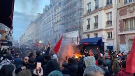 Tear gas fired as violent protests break out after Kurds killed in Paris attack