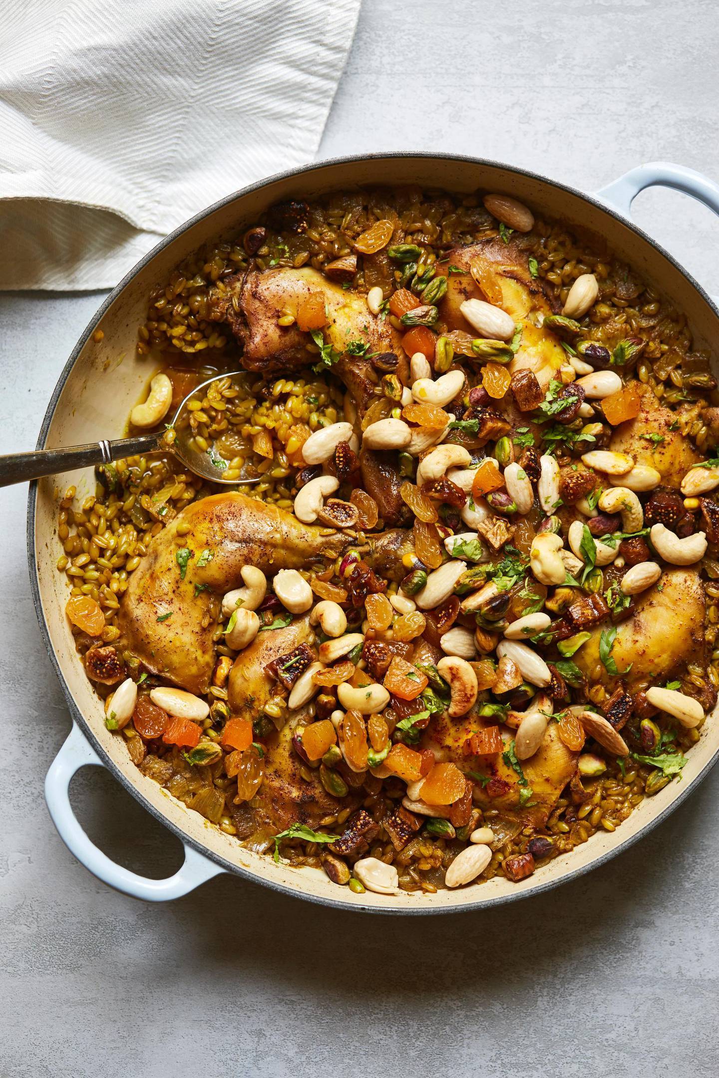 Saffron chicken with freekeh from Cooking with Zahra