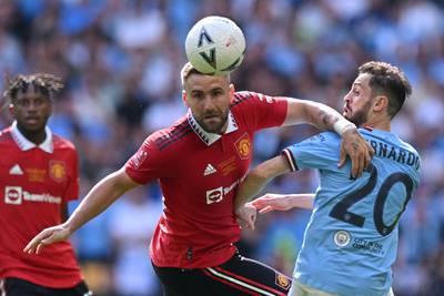 Luke Shaw - 6: Difficult for him as City were so effective pressing United back, but he spotted Silva’s runs and did well up against the Portuguese. AFP