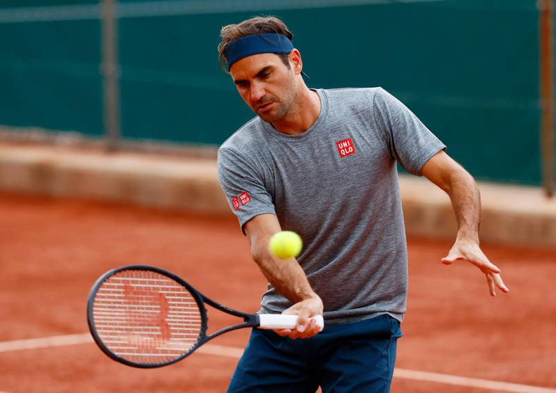Switzerland's Roger Federer during training in Geneva. Reuters