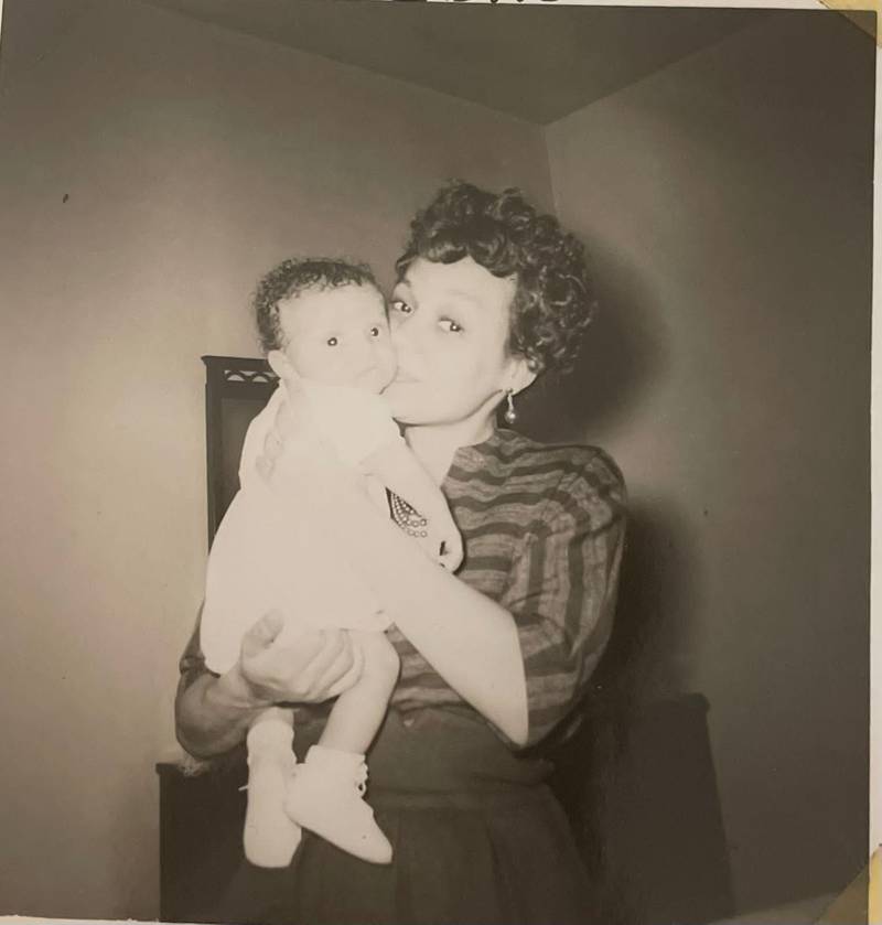 Lois Mitchell with her son John in the US. Photo: John Mitchell