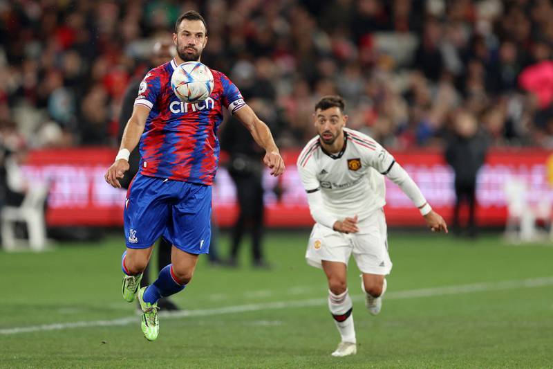 Palace captain Luka Milivojevic controls the ball. AFP