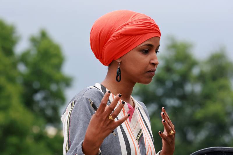 Ms Omar represents the US state of Minnesota. Getty Images / AFP
