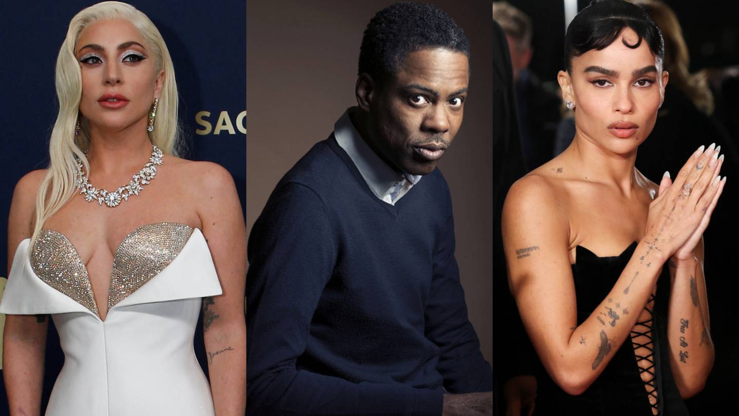 Lady Gaga, Chris Rock and Zoe Kravitz will present awards at the 94th Oscars on March 27. Photo: Reuters; AP
