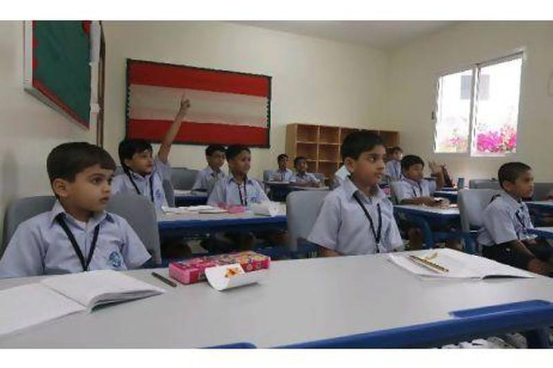 Die Schüler besuchen den Unterricht an der JSS Private School in Dubai.  Jeffrey E. Biteng / The National