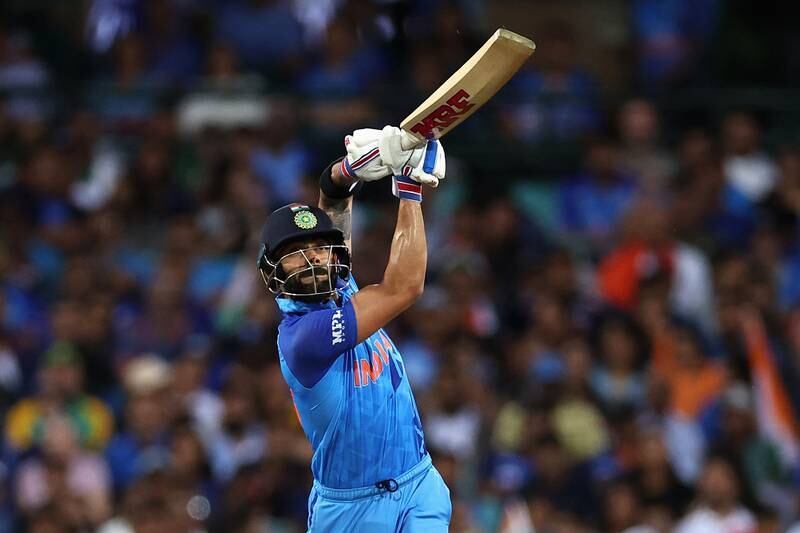 Virat Kohli hit an unbeaten 62 to set up India's win over Netherlands in the T20 World Cup at the Sydney Cricket Ground. Getty