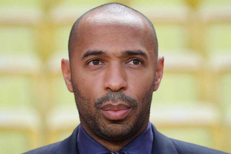 (FILES) In this file photo taken on September 18, 2018 Belgium's national football team assistant coach Thierry Henry looks on prior to the UEFA Champions League first round football match between AS Monaco and Atletico Madrid at the Stade Louis II, in Monaco. Former Arsenal star Thierry Henry will soon be announced as the new coach of Monaco, reports said on October 12, 2018.  / AFP / Valery HACHE

