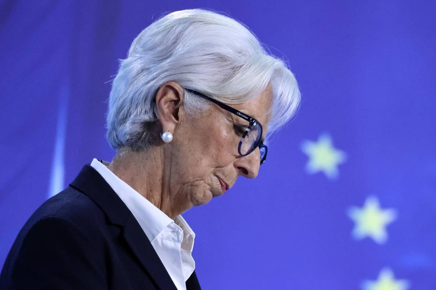 European Central Bank chief Christine Lagarde said a recession was on the horizon. Bloomberg 