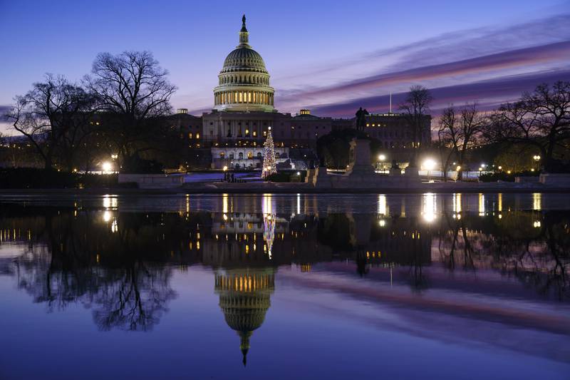 The US Capitol at dawn on January 6, 2021. AP