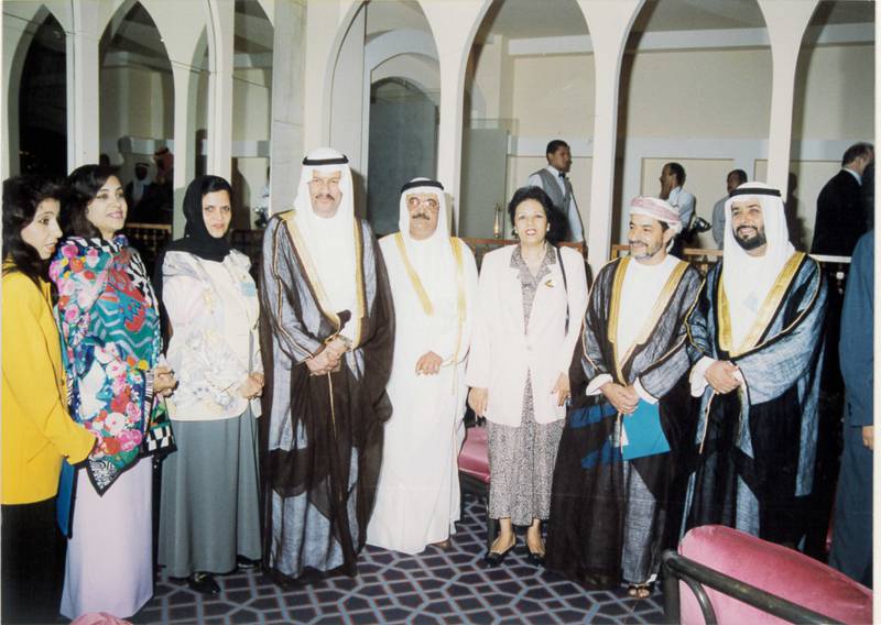 Aisha Al Sayyar visits Oman as part of the UAE delegation in 1996. Photo: Aisha Al Sayyar