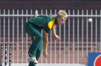 Corbin Bosch was quietly motivated by the memories of his late father during the Under 19 World Cup. Jeffrey E Biteng / The National 