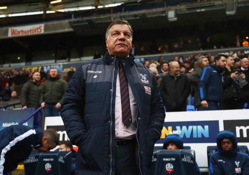 Former Bolton manager Sam Allardyce faced his former side when in charge at Crystal Palace last year. Michael Steele / Getty Images