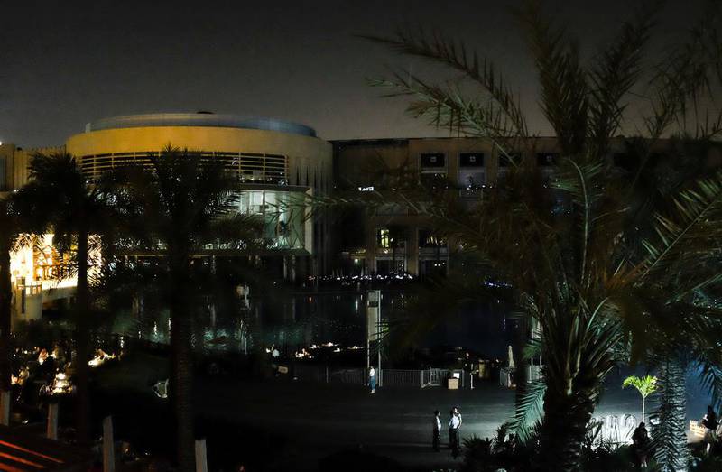 Lights appeared to be out inside and outside the mall, which is one of the world’s largest shopping centres. AFP