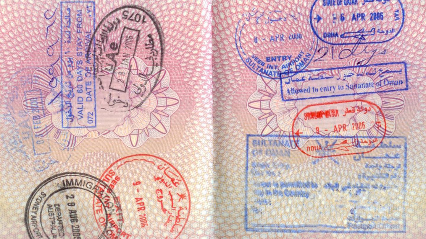 Печать визы в паспорте
